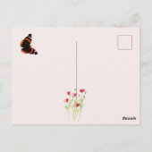 Kleine fee en papavers briefkaart (Achterkant)