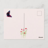 Kleine fee en wilde bloemen briefkaart (Achterkant)