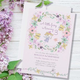 Kleine Fee Fantasievolle Bloementuin Meisje Verjaa Kaart