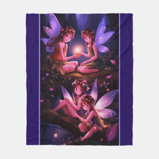 Kleine fee meisjes fleece deken (Voorkant)
