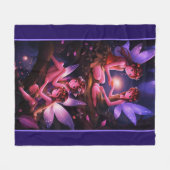 Kleine fee meisjes fleece deken (Voorkant (Horizontaal))