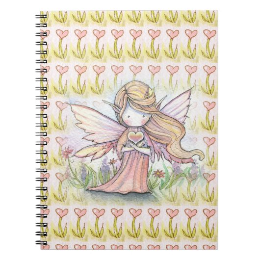 Kleine fee met hart notitieboek (Voorkant)