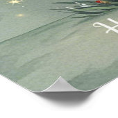 Kleine fee op de top van een paddenstoel en gloeie poster (Hoek)