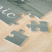 Kleine fee zit bovenop een paddenstoel en gloeit legpuzzel (Zijkant)