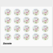 Kleine feeën Babyshower Gebed Ronde Sticker (Vel)