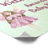 Kleine feeën Babyshower Welkom Poster (Hoek)