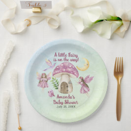 Kleine feeën Sprookjesachtige babyshower Papieren Bordje