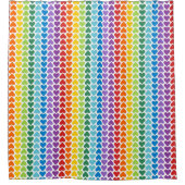 KLEINE FELGEKLEURDE RIJEN HARTEN DOUCHEGORDIJN (Voorkant)