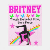 KLEINE FELLE GYMNAST GEPERSONALISEERDE FLEECE DEKE (Voorkant)