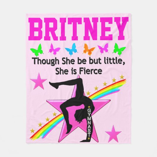KLEINE FELLE GYMNAST GEPERSONALISEERDE FLEECE DEKE (Voorkant)