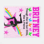 KLEINE FELLE GYMNAST GEPERSONALISEERDE FLEECE DEKE (Voorkant (Horizontaal))