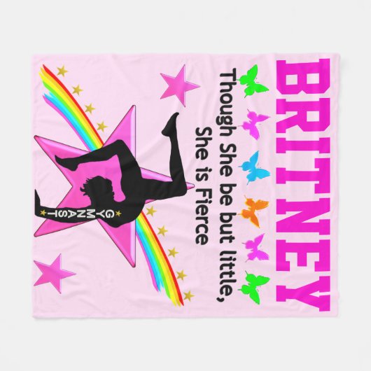 KLEINE FELLE GYMNAST GEPERSONALISEERDE FLEECE DEKE (Voorkant (Horizontaal))