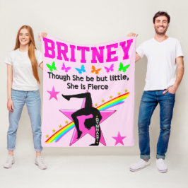 KLEINE FELLE GYMNAST GEPERSONALISEERDE FLEECE DEKE DEKEN