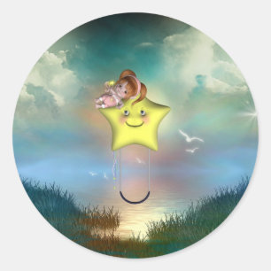 Kleine film tot baby kerys 1 ronde sticker