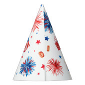 Kleine Firecracker 4 juli Zomer 1 Verjaardag Feesthoedjes (Achterkant)