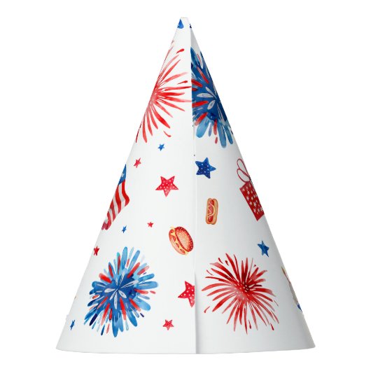 Kleine Firecracker 4 juli Zomer 1 Verjaardag Feesthoedjes (Achterkant)