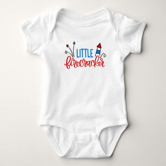 Kleine Firecracker 4th van juli Bodysuit Shirt (Voorkant)