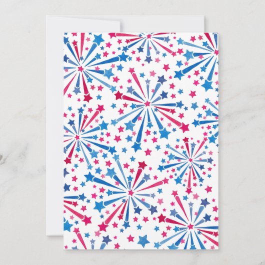Kleine Firecracker 4th van juli Eerste Verjaardag Kaart (Achterkant)
