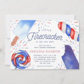 Kleine Firecracker | Baby shower van de zomer Kaart (Voorkant)