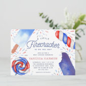 Kleine Firecracker | Baby shower van de zomer Kaart (Staand voorkant)