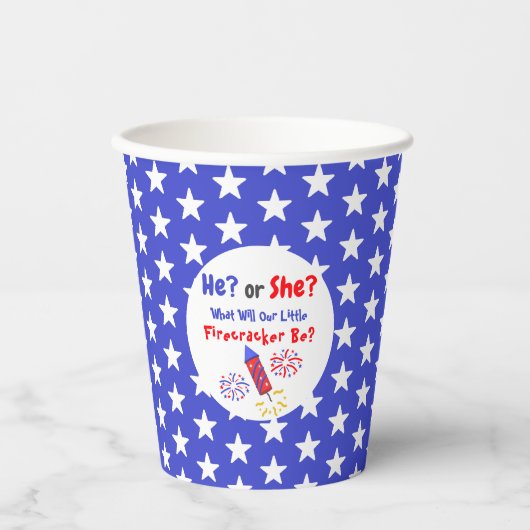 Kleine Firecracker Geslacht Papieren Bekers (Voorkant)