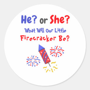 Kleine Firecracker Geslacht Ronde Sticker