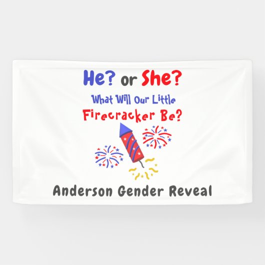 Kleine Firecracker Geslacht Spandoek (Horizontaal)