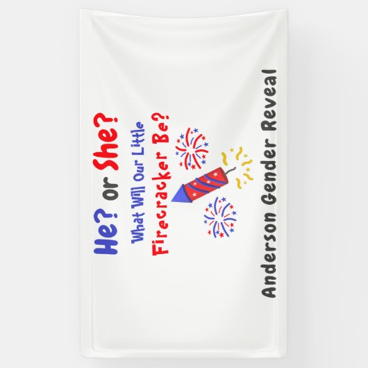 Kleine Firecracker Geslacht Spandoek (Verticaal)