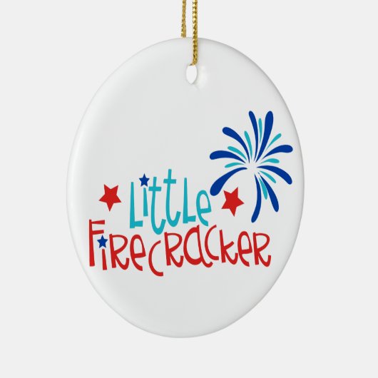 Kleine Firecracker Keramisch Ornament (Rechts)