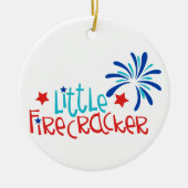 Kleine Firecracker Keramisch Ornament (Voorkant)