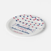 Kleine Firecracker op 4 juli 1991 Papieren Bordje (Gekanteld)