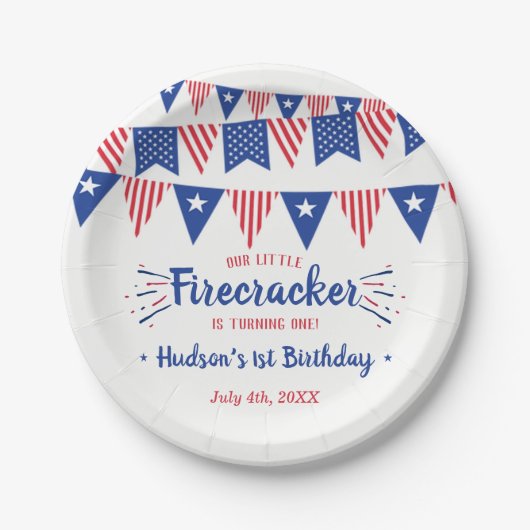 Kleine Firecracker op 4 juli 1991 Papieren Bordje (Voorkant)