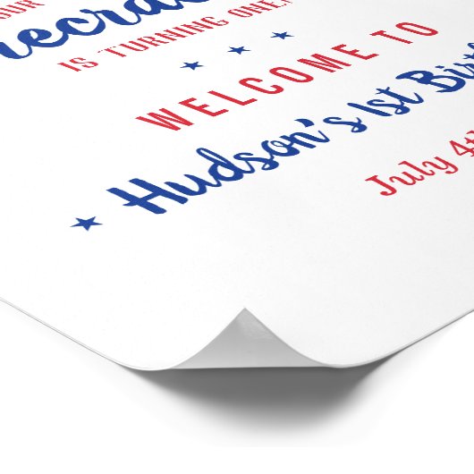 Kleine Firecracker op 4 juli 1991 Poster (Hoek)