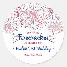 Kleine Firecracker op 4 juli 1991 Ronde Sticker