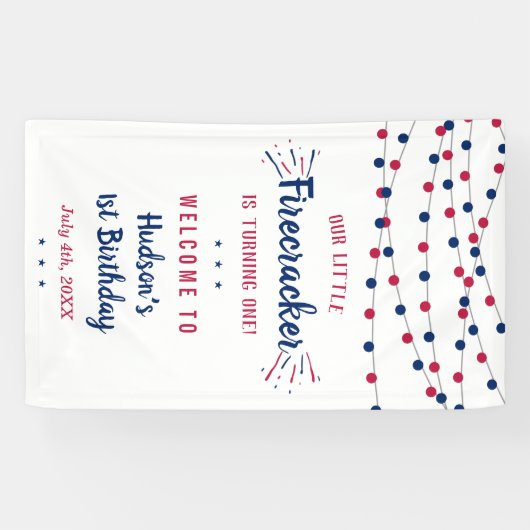 Kleine Firecracker op 4 juli 1991 Spandoek (Horizontaal)