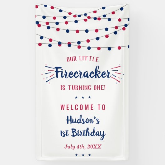 Kleine Firecracker op 4 juli 1991 Spandoek (Verticaal)