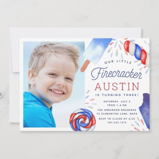 Kleine Firecracker | Populaire kinderen Birthday F Kaart (Voorkant)