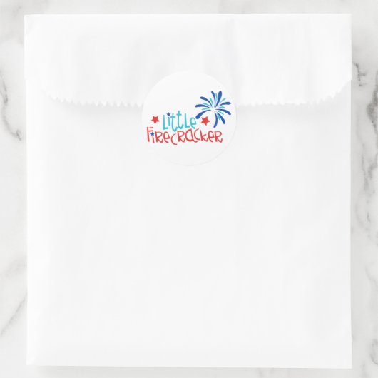 Kleine Firecracker Ronde Sticker (Tas)