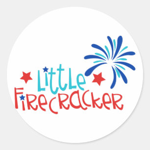 Kleine Firecracker Ronde Sticker