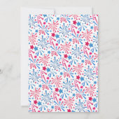 Kleine Firecracker Rood Wit Blauw Verjaardagsfeest Kaart (Achterkant)