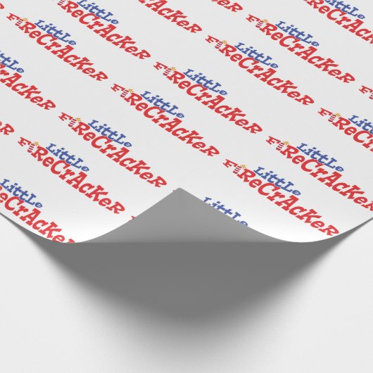 Kleine Firecracker Vierde van juli het Wrapping Pa Cadeaupapier (Hoek)