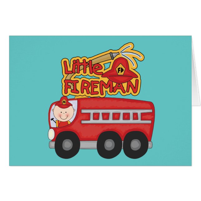 Kleine Fireman Tshirts en cadeaus van de motor (Voorkant Horizontaal)