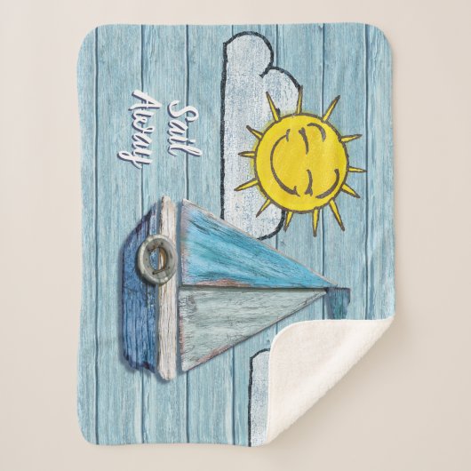Kleine fleece deken Driftwood Beach jacht ontwerp (Voorkant)