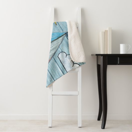 Kleine fleece deken Driftwood Beach jacht ontwerp (In situ)