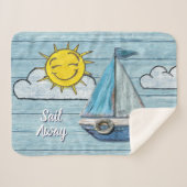 Kleine fleece deken Driftwood Beach jacht ontwerp (Voorkant (horizontaal))