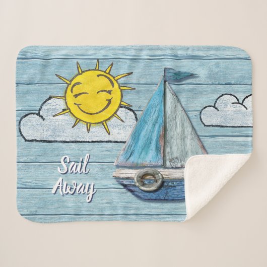 Kleine fleece deken Driftwood Beach jacht ontwerp (Voorkant (horizontaal))