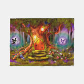 Kleine fleece deken Magic Fairy Tree (Voorkant (Horizontaal))