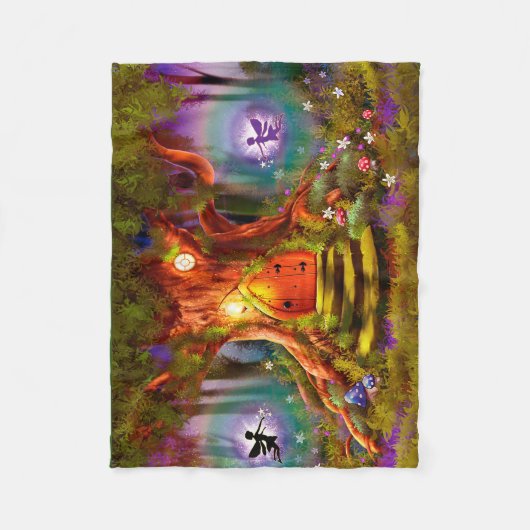 Kleine fleece deken Magic Fairy Tree (Voorkant)