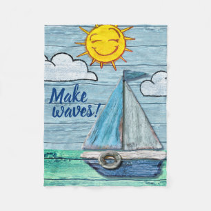 Kleine Fleece Deken op maat Driftwood Beach
