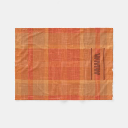 Kleine Fleece Plaid Deken met Monogram (Voorkant (Horizontaal))